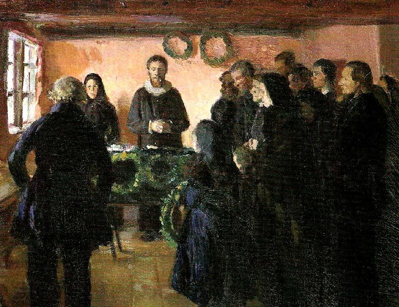Anna Ancher en begravelse Germany oil painting art